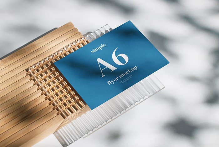Bright A6 flyer mockup