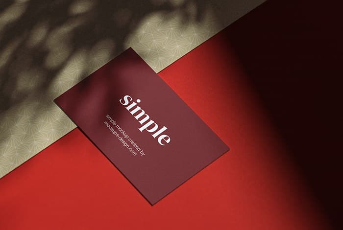 Business card on paper mockup