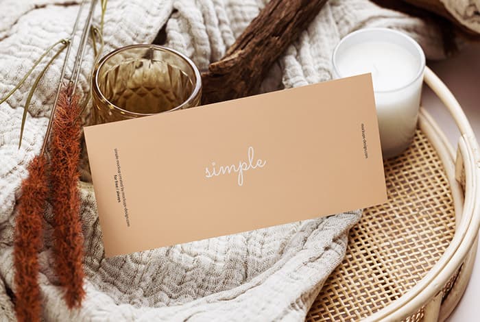 Free horizontal DL flyer mockup