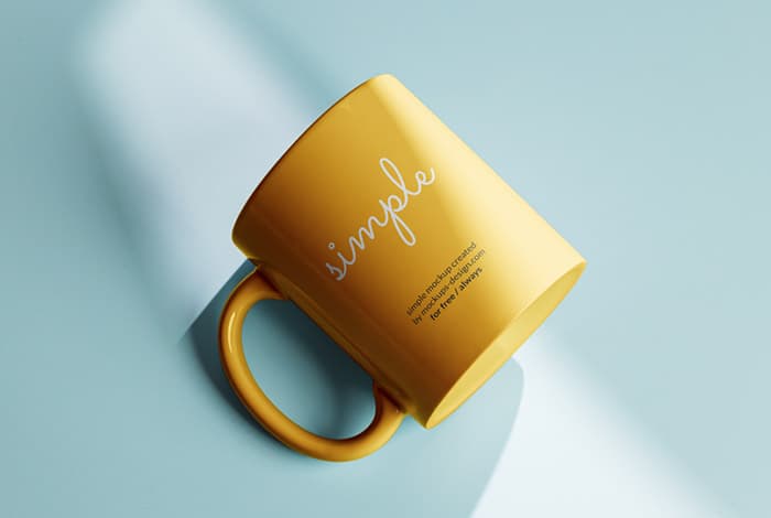 Lying mug mockup