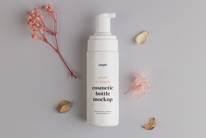 Airless pump bottle mockup