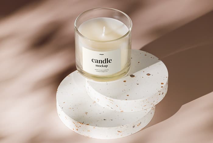 Dreamy candle mockup
