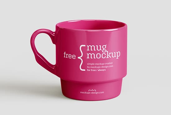 Free ceramic mug mockup