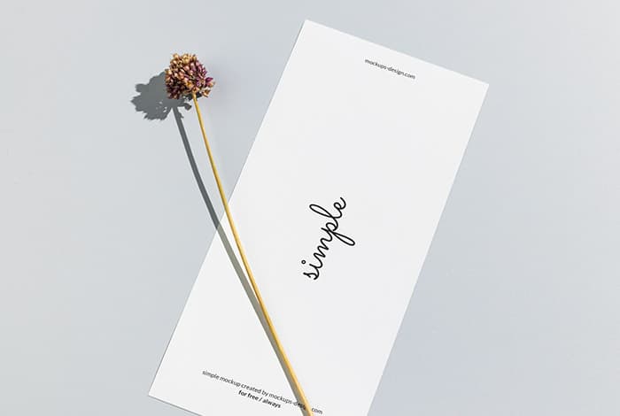 DL flyer with dried flower mockup