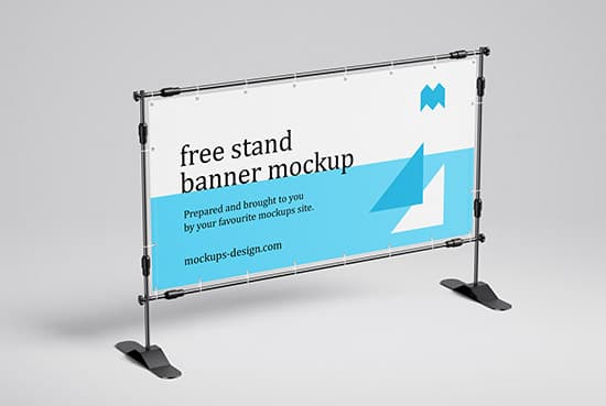 Free banner stand mockup / 200×100 cm