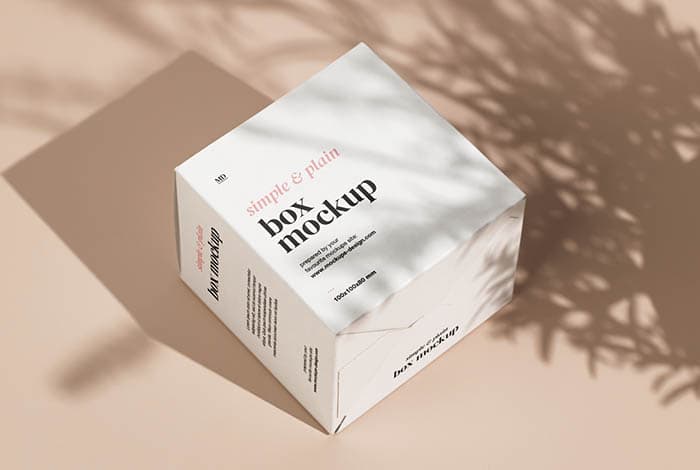 Free lying box mockup