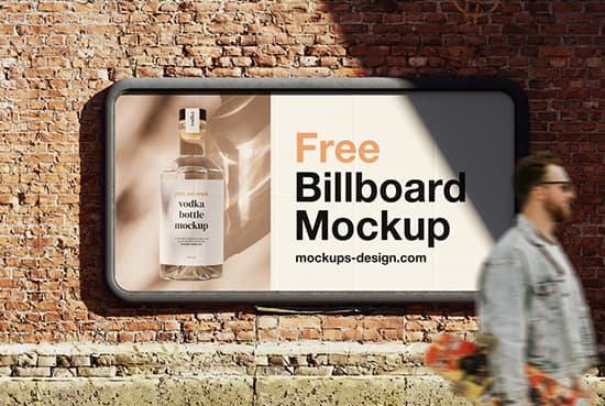 Street billboard mockup