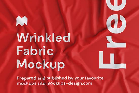 Free wrinkled fabric mockup