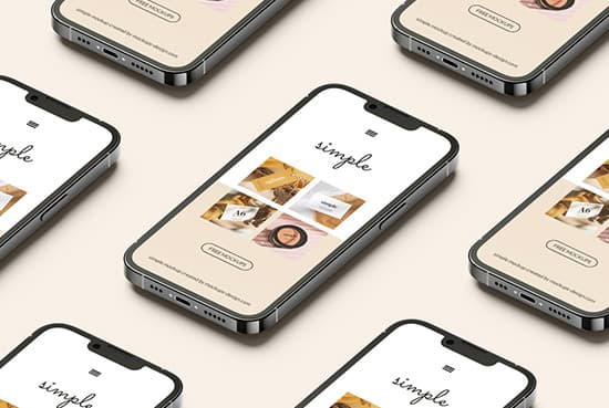 Free iPhone 13 Pro mockup