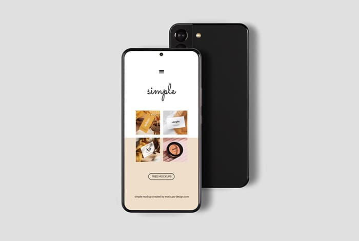 Isolated smartphone mockup
