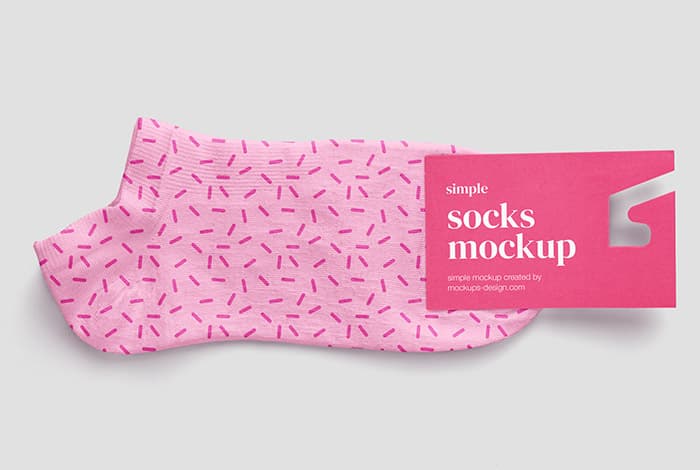 Socks with label mockup