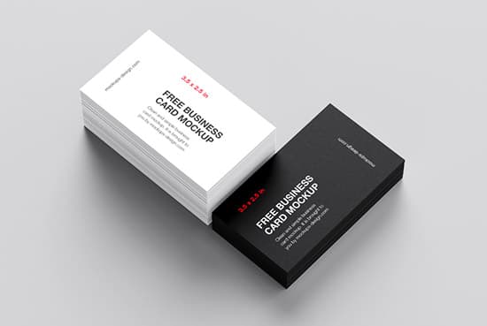 Minimalistic 3,5×2 in business card mockup
