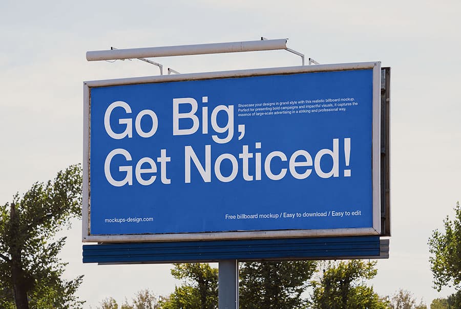 Free simple billboard mockup