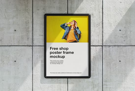 Street poster frame mockup