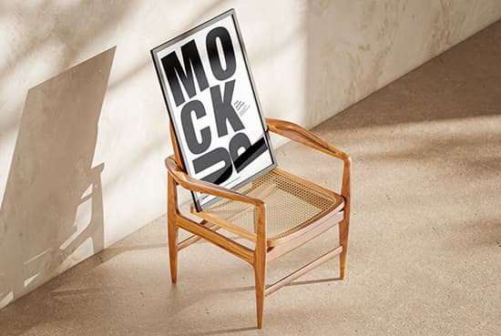 Warm set of poster mockups