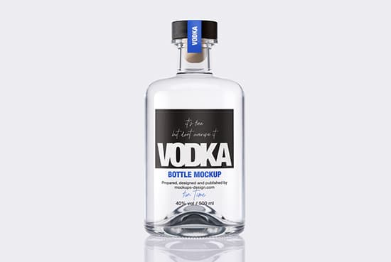 Vodka bottle mockup