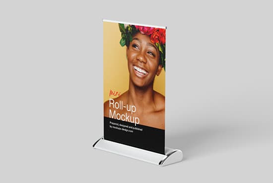 Free mini roll-up mockup