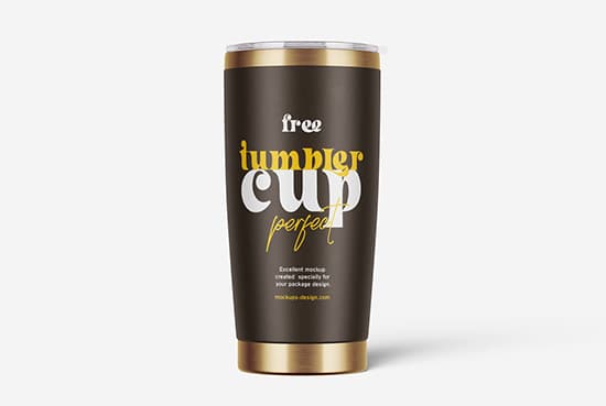 Free tumbler mockup