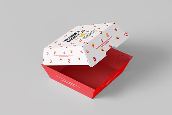 Burger box mockup