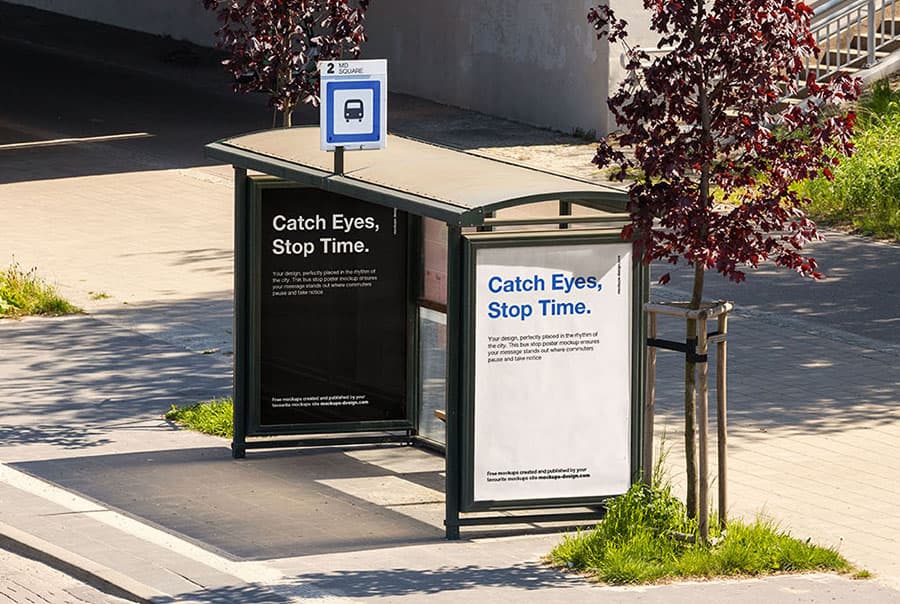 Bus stop mockup