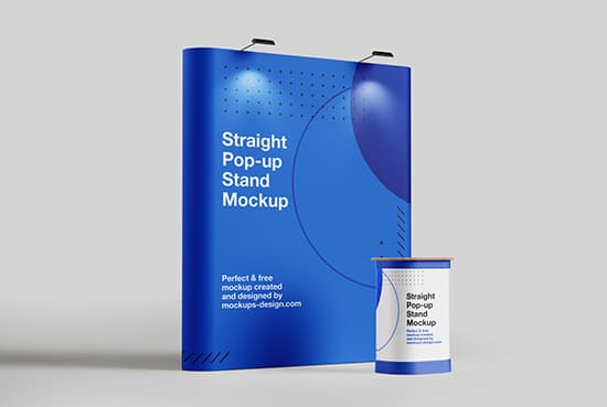 Straight pop-up stand mockup