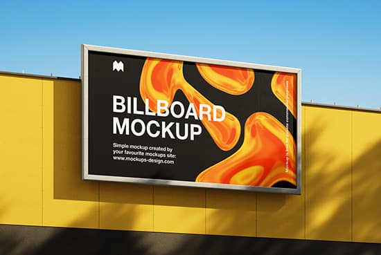 Sunny billboard mockup
