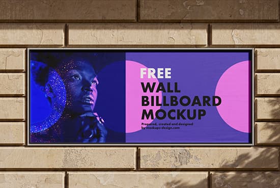Billboard on the wall mockup