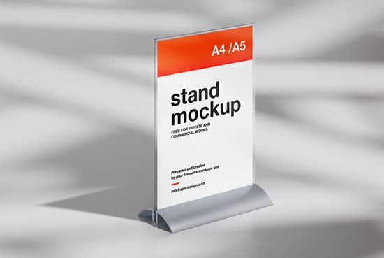 Free desk stand mockup