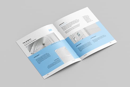 Free US letter brochure mockup