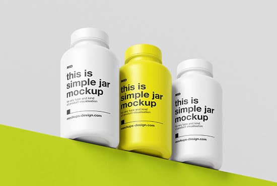 Plastic container mockup