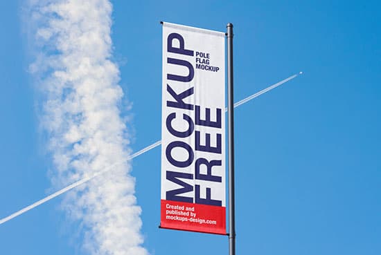 Pole banner mockup