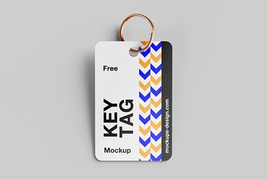 Free key tag mockup