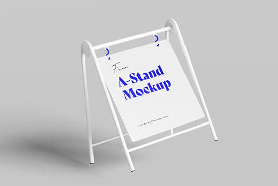 Metal A-stand mockup