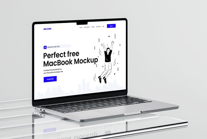 Abstract MacBook mockup