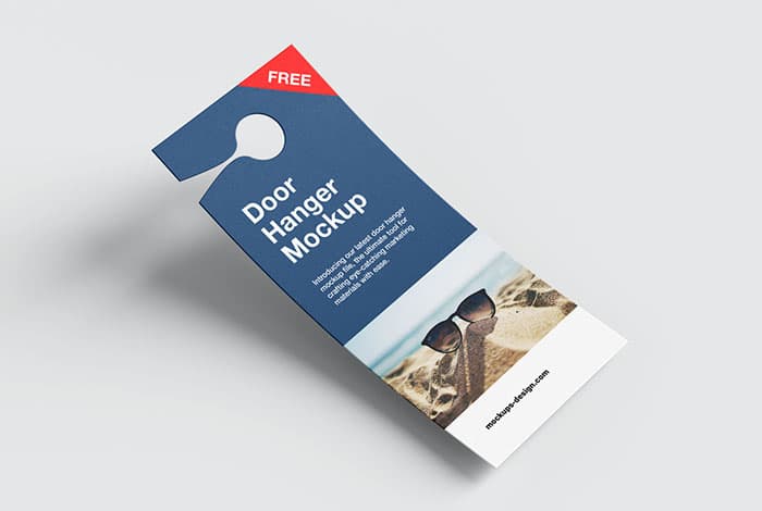 Rectangle door hanger mockup