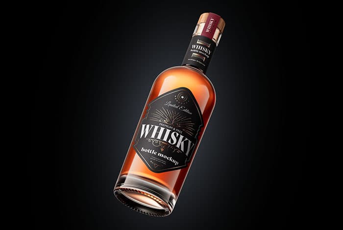 Whisky bottle mockup