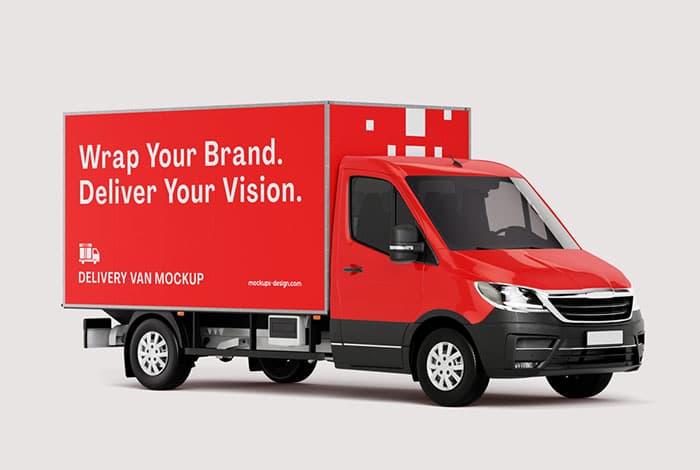Delivery van mockup