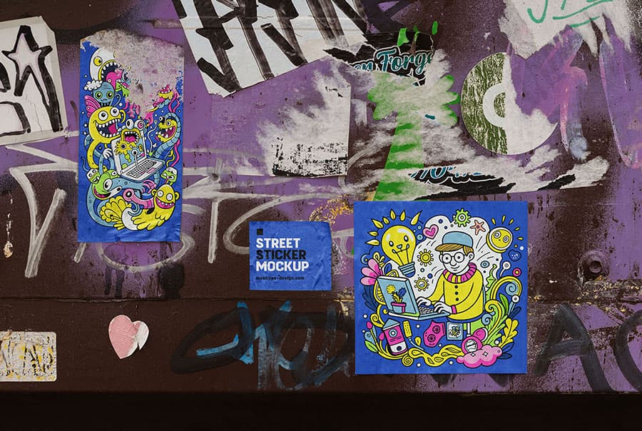 Street sticker mockup / #1