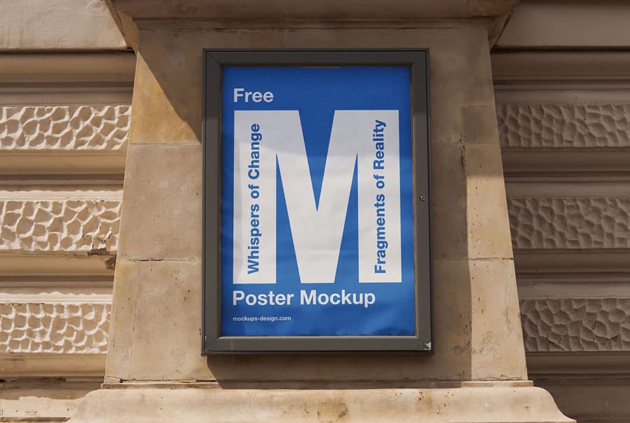 Poster in grey frame mockup