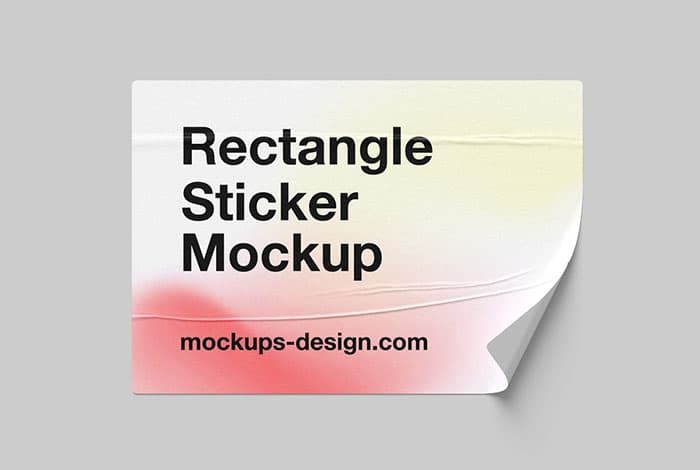 Sticker mockups collection – rectangle