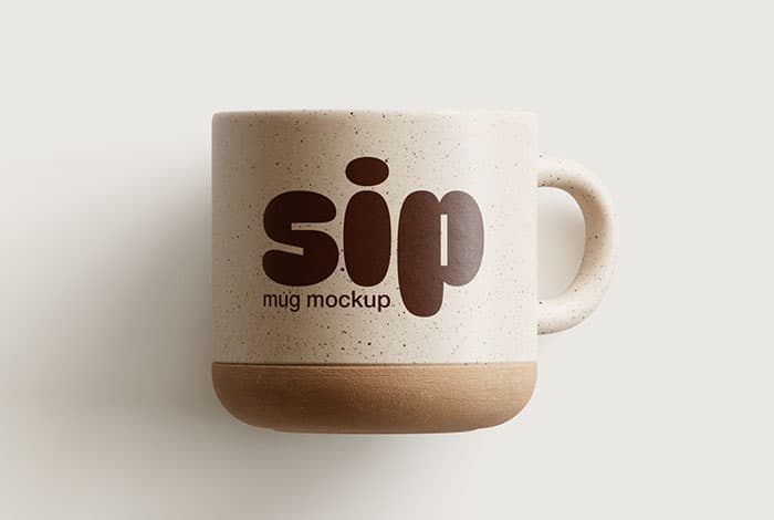 Clay mug mockup