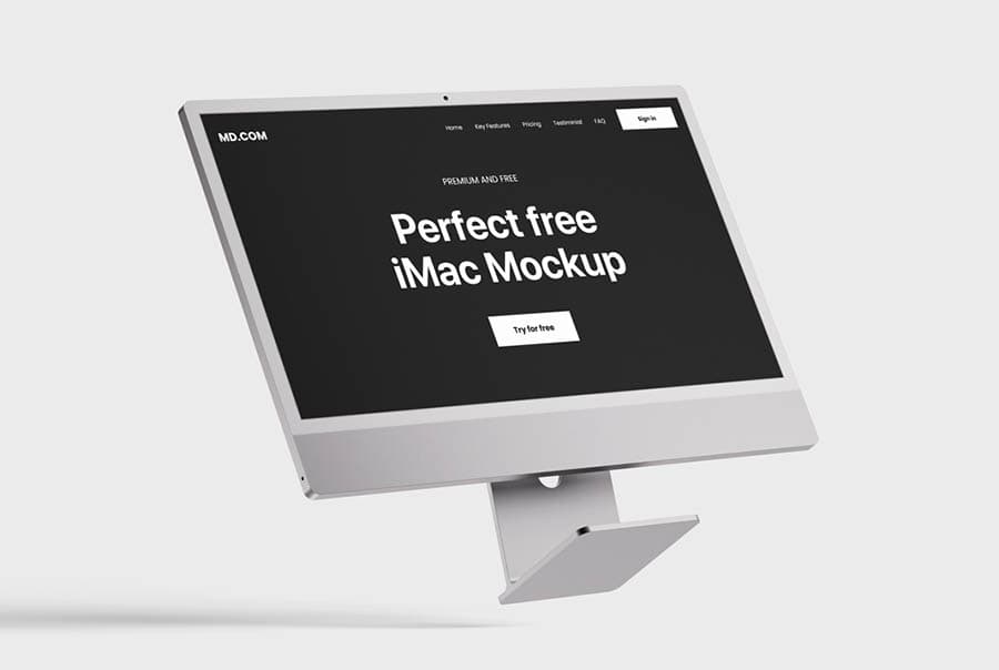 Minimal iMac mockup